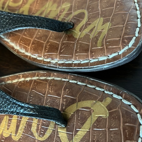 Sam Edelman black and gold sandals 9 - Picture 9 of 13